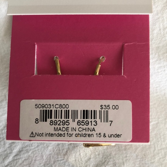 Betsey Johnson Mixer & Pumpkin Pie Slice Mismatch Drop Earrings Crystal NWT - Picture 10 of 11